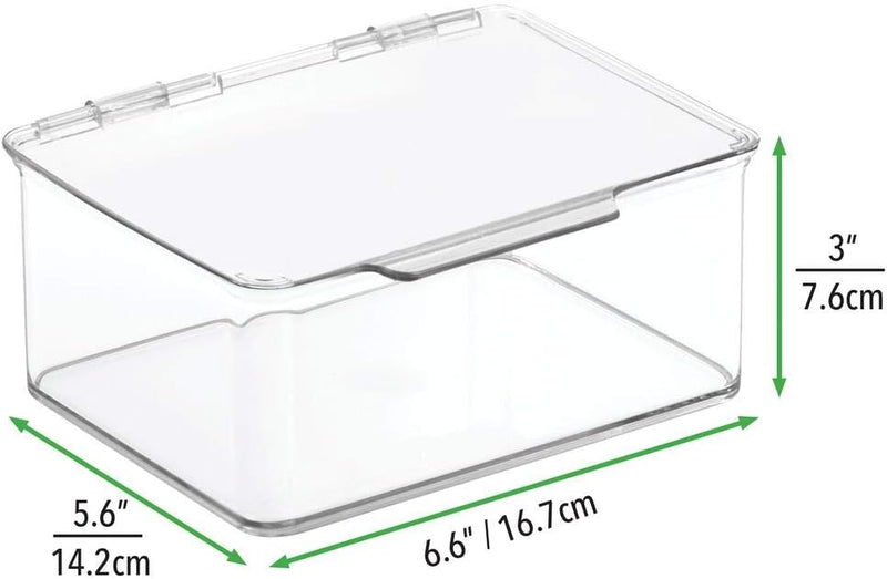 mDesign 4er-Set Schreibtisch Organizer – stapelbarer Büro Organizer aus BPA-freiem Kunststoff – klei