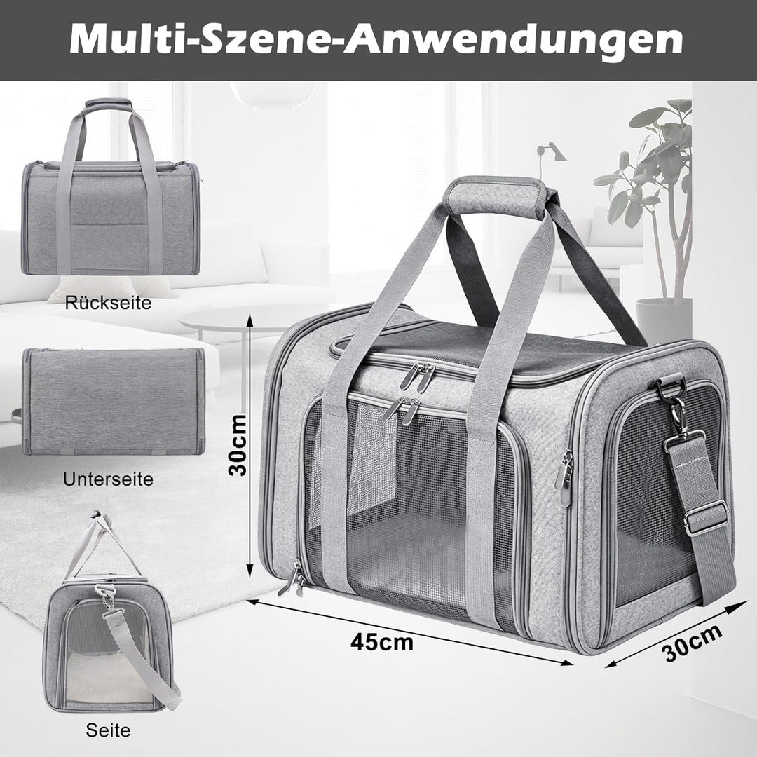 Katzenrucksack und Hunderucksack für Kleine Hunde bis 5kg Atmungsaktive Katzentransporttasche Faltba