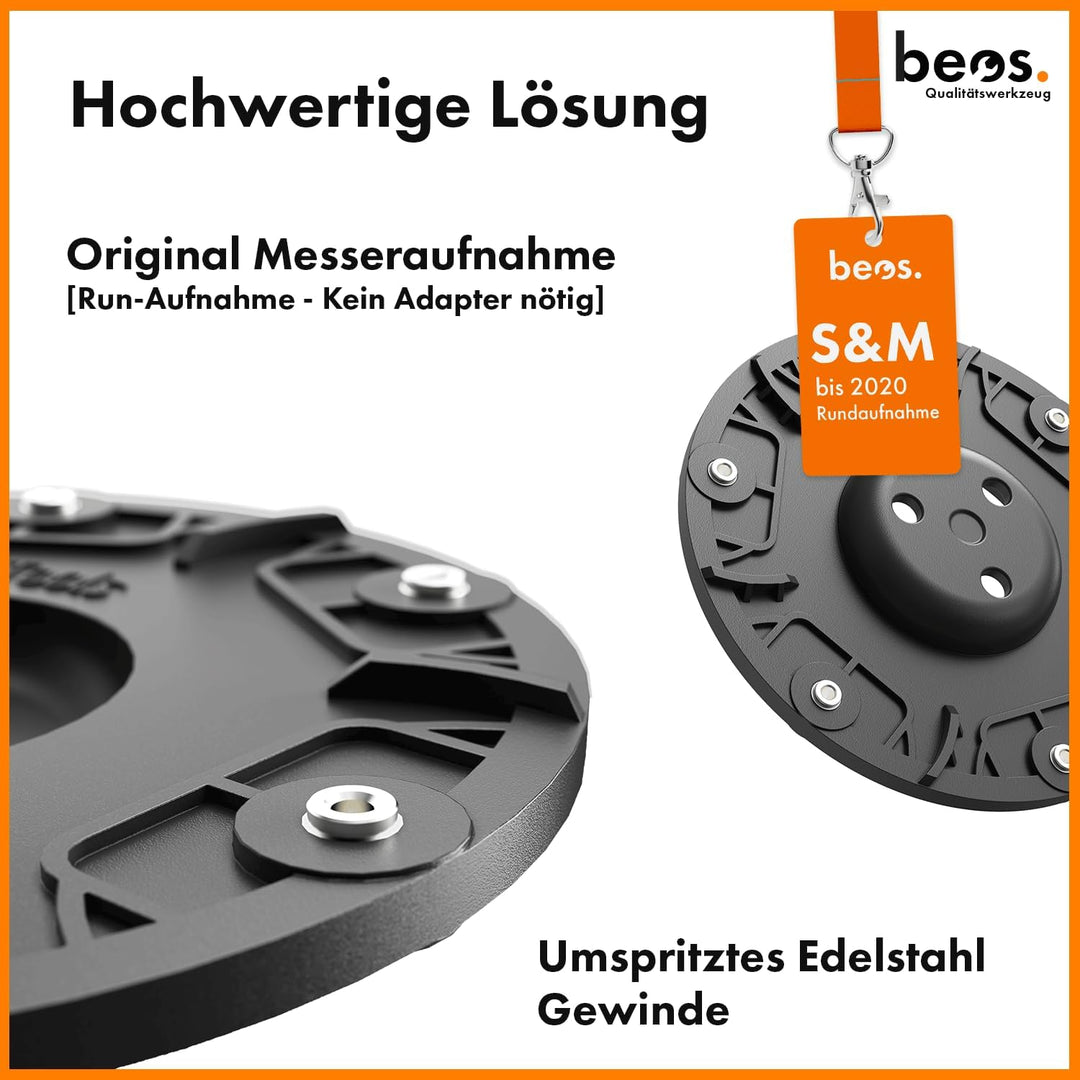BEOS® PREMIUM Mähroboter Tuning - Messerteller für 6x Klingen - glasfaserverstärkte Messerscheibe -