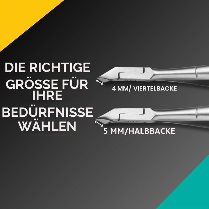 Rui Smiths Nagelhautzange, Profi-Edelstahl, Japanischer Griff, Mirror Finish, Doppelfeder, 5 mm Back