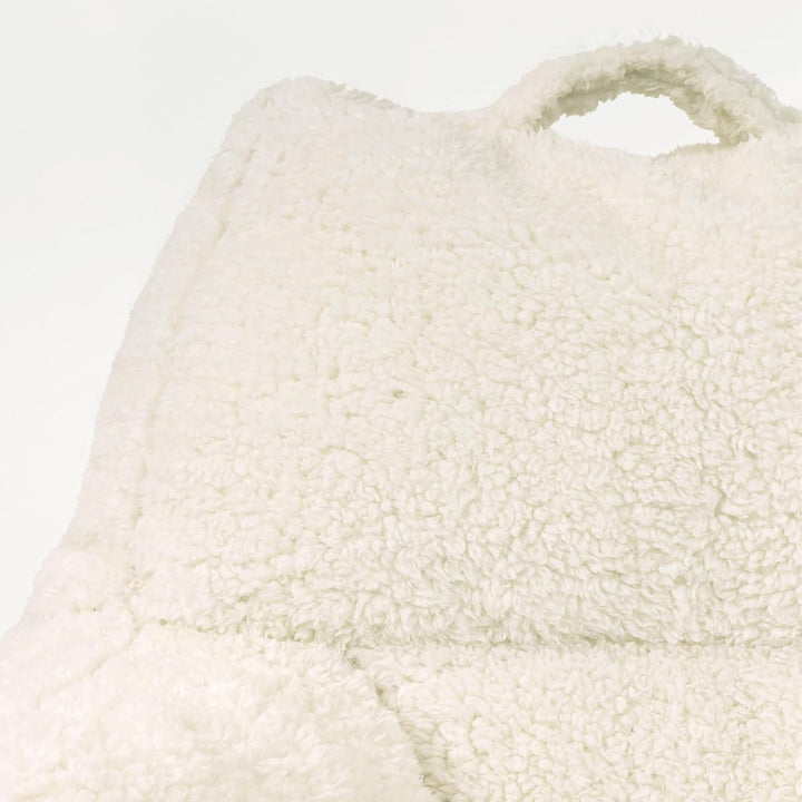 Icon Teddybär Rückenlehne Lesekissen, Beige, 2er Pack, Lesekissen Flauschig mit Sitzsack Füllung, Rü