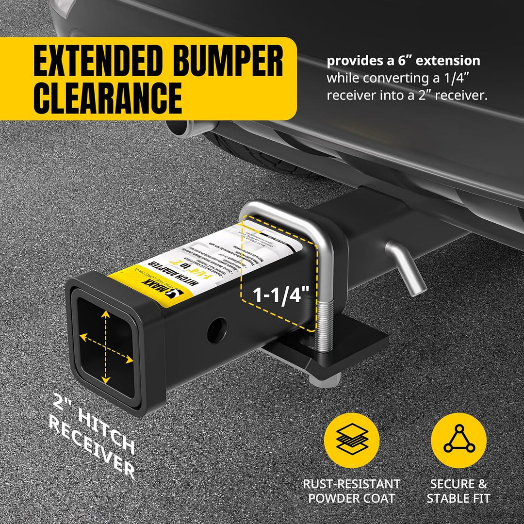 MAXXHAUL 70032 Adapter für Anhängerkupplung, 3,8 cm auf 5,1 cm