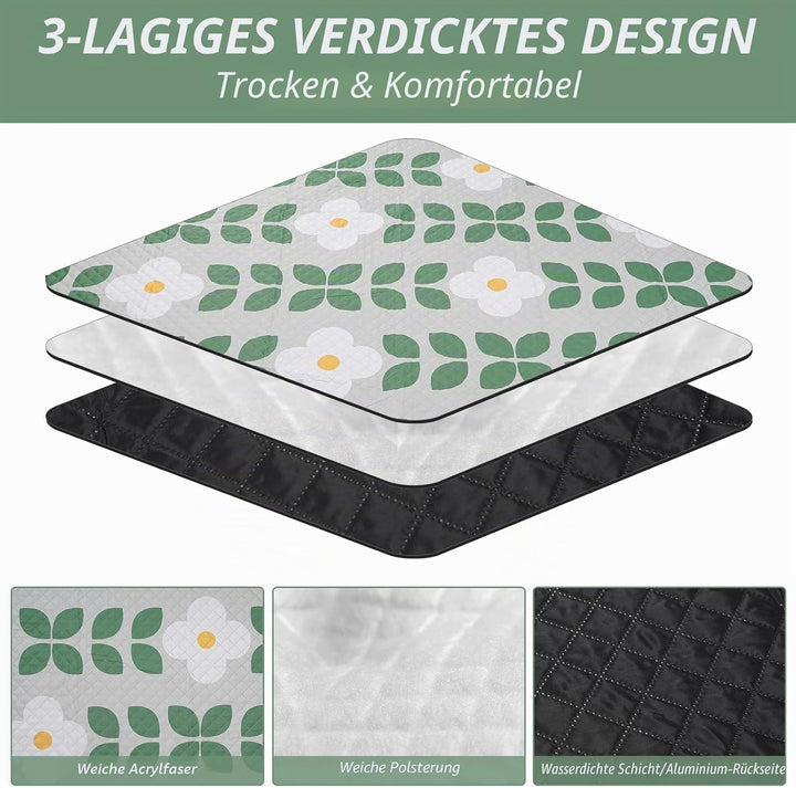 Picknickdecke, extra gross – wasserdicht, sanddicht, Schultergurt, maschinenwaschbar, Outdoor-Decke