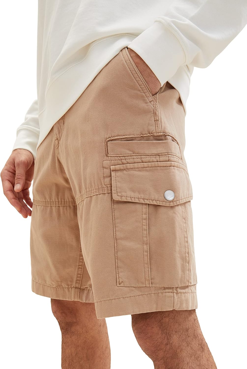 TOM TAILOR Herren Relaxed Fit Cargo Shorts 29 24048 - Desert Fawn, 29 24048 - Desert Fawn