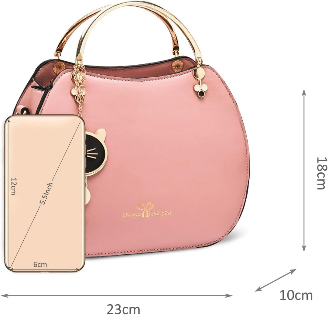 NICOLE &amp; DORIS Runde Umhängetasche Damen Handtasche Klein Tasche Mode Crossbody Bag Damen PU Leder H