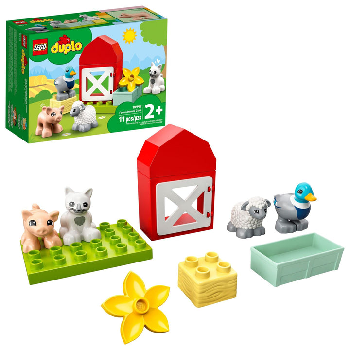 LEGO DUPLO Town Farm Animal Care 10949 Imaginative Build-and-Play Toy for Toddlers; Buildable Farm P