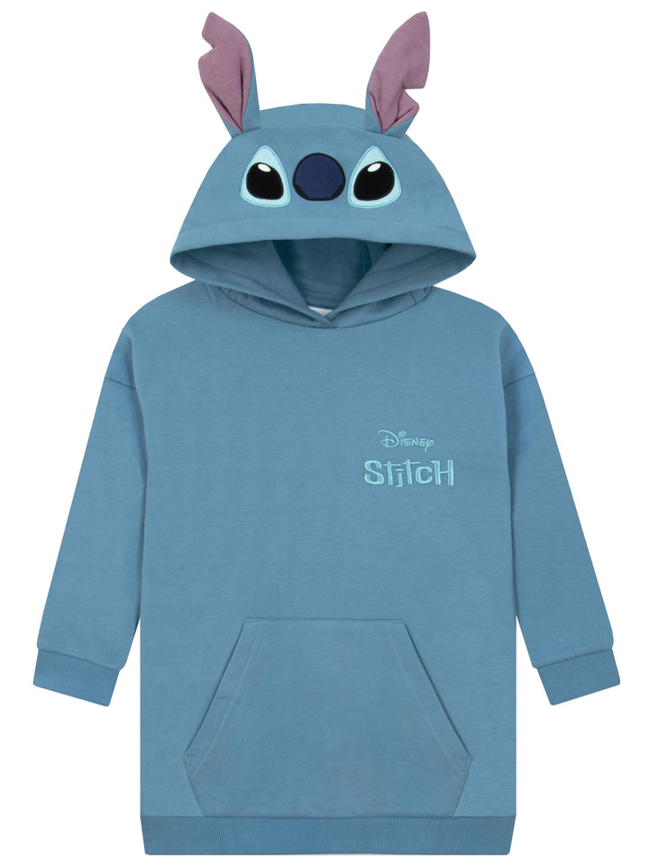 Disney Lilo Und Stitch Hoodie, Langer Kinder Hoodie, Stitch Pullover Mit 3D-Ohren, Baumwoll Mädchenk