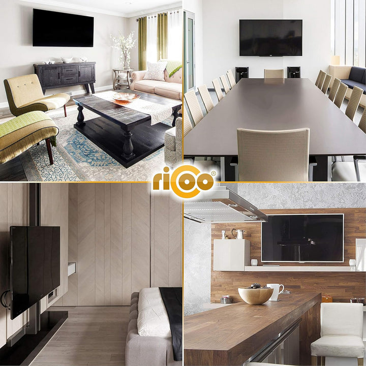 RICOO TV Wandhalterung Flach Ultra Slim für 32-55 Zoll Fernseher Neigbare Halterung Fernsehhalterung