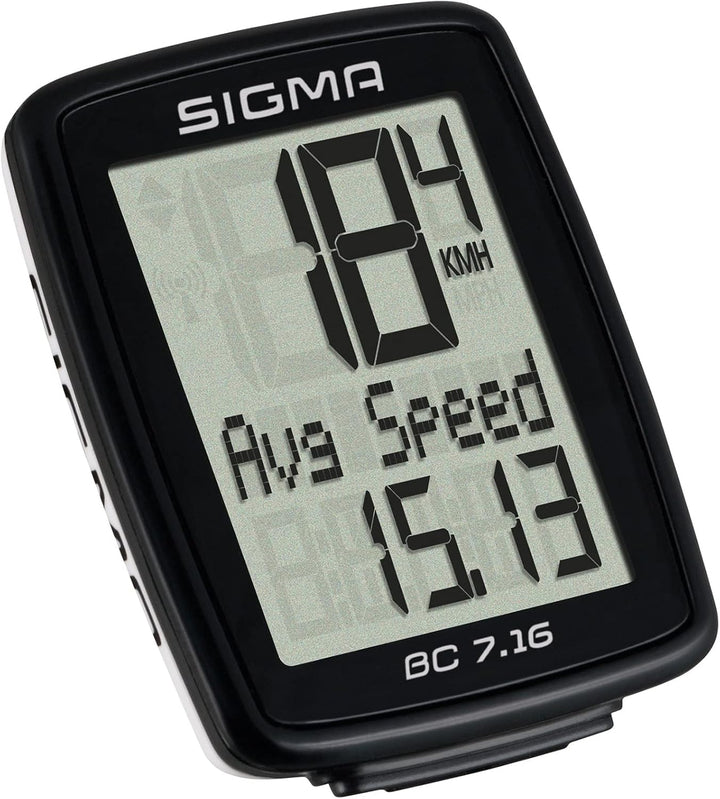 Sigma Sport Sigma BC 7.16 Fahrradcomputer, Schwarz, One size, wired Single, Single
