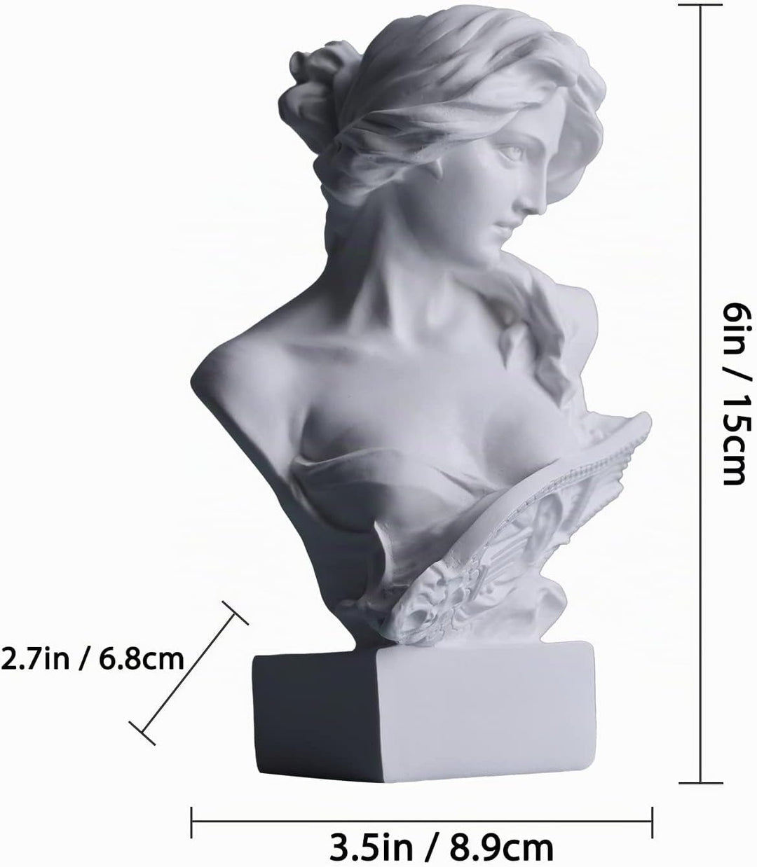 LCCCK 15.2 cm H Weiss Aphrodite Statue Skulptur, Harz Griechische Mythologie Büste Statue, für Koket