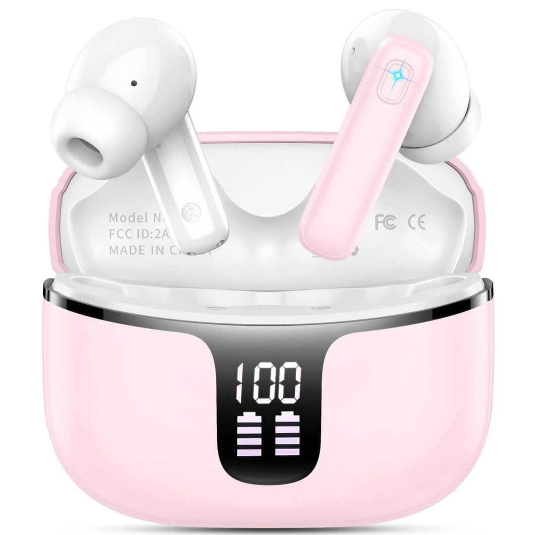 Rinsmola Kopfhörer Kabellos Bluetooth 5.4, In-Ear Kopfhörer Bluetooth mit 4 ENC Mic, Kabellose Kopfh