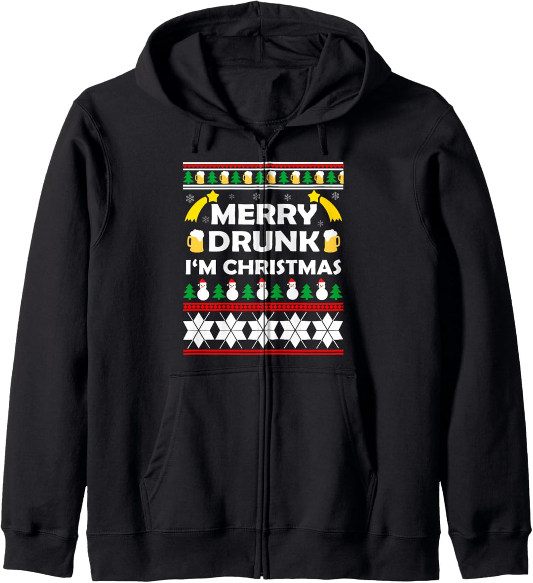 Merry Drunk I m Christmas Kapuzenjacke