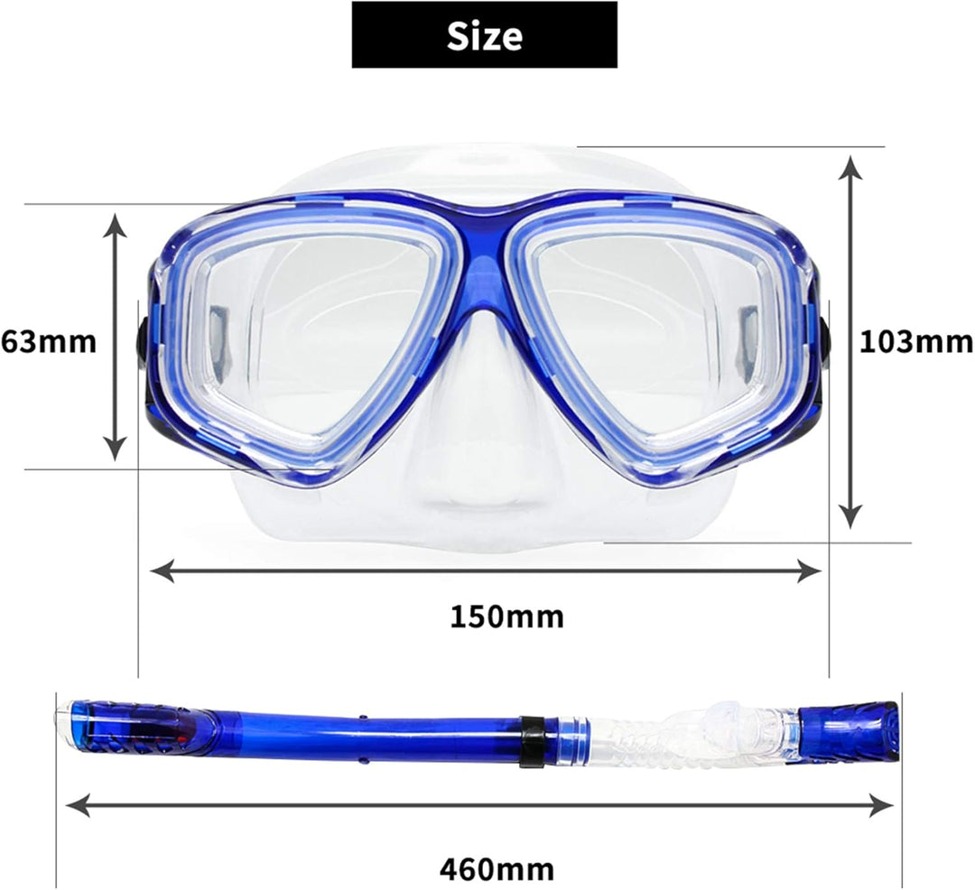 EnzoDate optische Tauchen Gear Kit Myopie Schnorchel Set, unterschiedlichen Stärke für jedes Auge ku