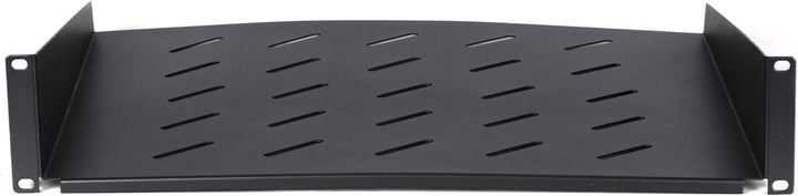 19 Zoll 2HE Fachboden 400mm Tief - Schwarz - Traglast 12 kg 2 HE 400 mm tief, 2 HE 400 mm tief