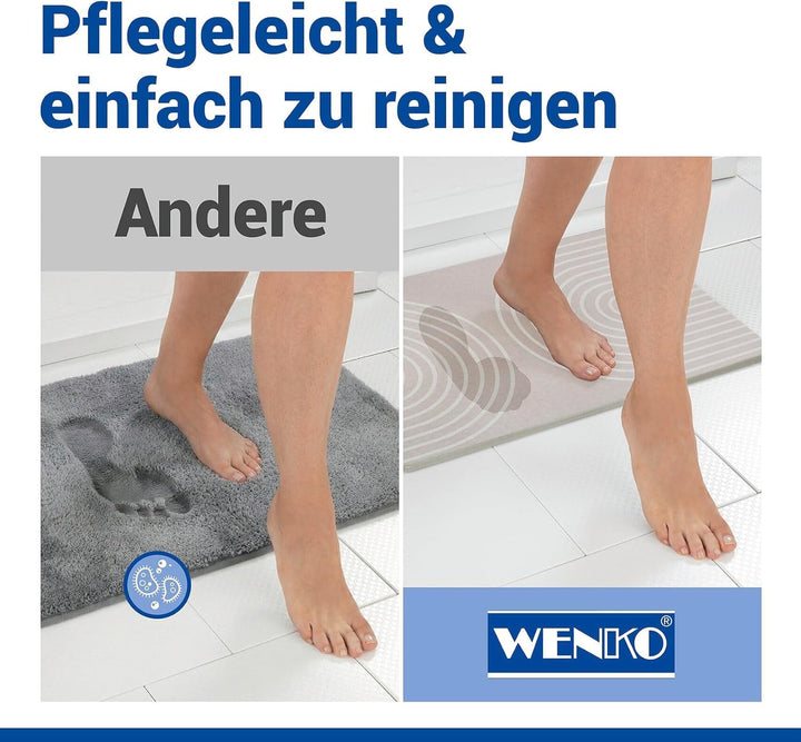 WENKO Badematte Mod. Nazca, aus natürlichem Diatomit, rutschfest, wasserabsorbierend und schnelltroc