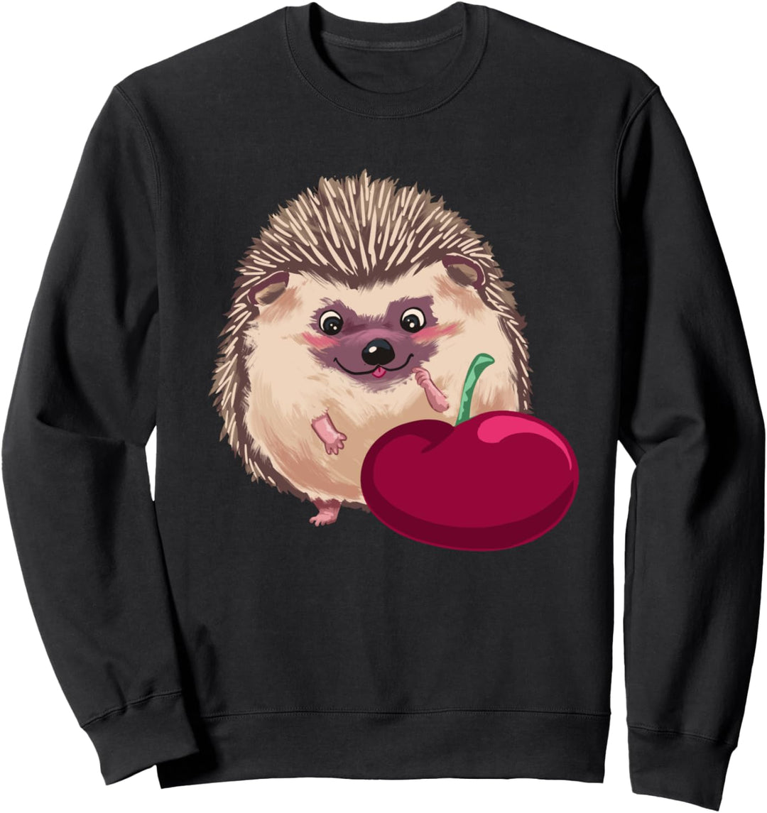 Niedlicher Igel und Kirsche Sweatshirt