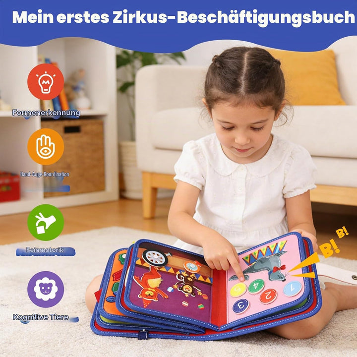 LZDMY Busy Buch Montessori Spielzeug 2 3 Jahre, Busy Book Quiet Book Baby, interaktives Filzbuch Frü