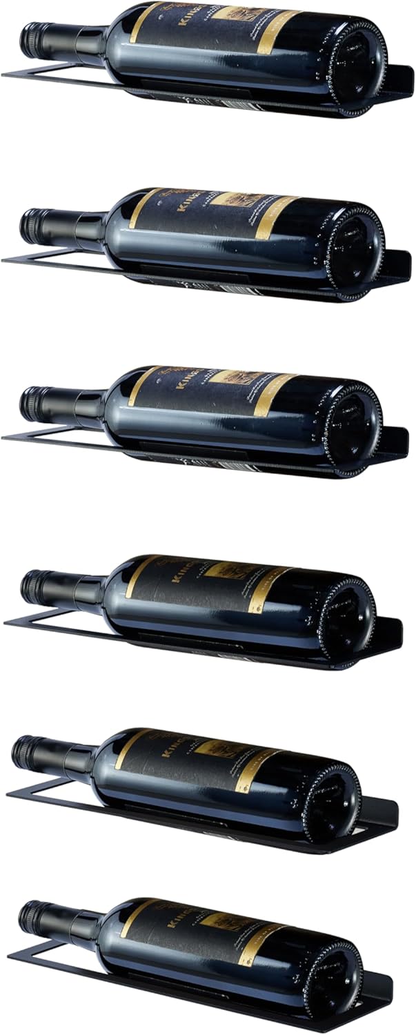 Weinregal Wandmontage 6 Flaschen - Weinschrank - Weinflaschenhalter Hängend An Wand - Weinlagerung -