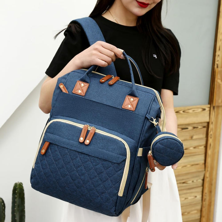 Fexkean Wickeltasche Rucksack Baby Wickelrucksäcke mit Grosser Kapazität Tragbare Reisewindeltasche