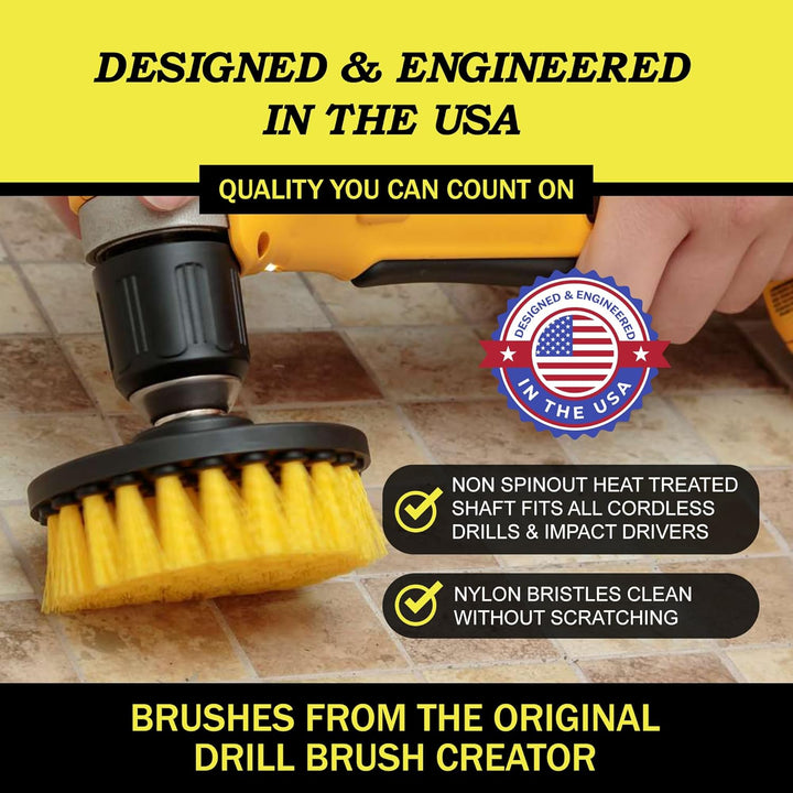 Drillbrush Badezimmer Oberflächen Badewanne, Dusche, Fliesen und Fugen All Purpose Power-Scrubber Cl