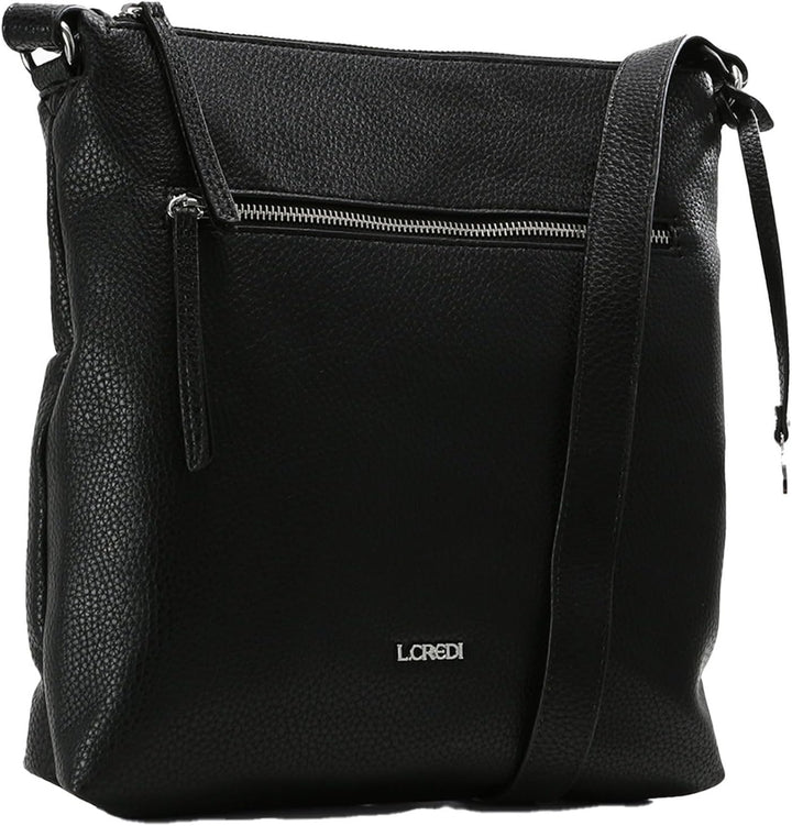 L.Credi Damen New Orleans Umhängetasche Schwarz (Schwarz)