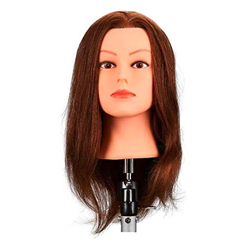 Fripac Mondial Echthaar Übungskopf 40 cm 100% Echthaar, hellbraun