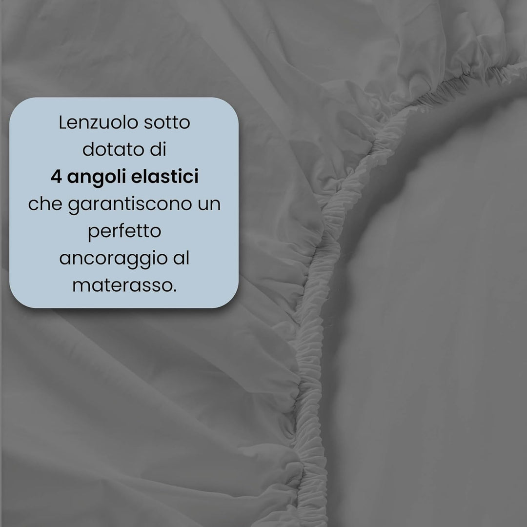 Italian Bed Linen maxcolor Bettwäsche grau 2 Sitze Dunkelgrau, 2 Sitze Dunkelgrau