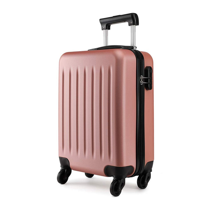 KONO Hartschale Koffer Trolley Rollkoffer Zwillingsrollen ABS Handgepäck Bordgepäck 4 Rollen, 48cm 2