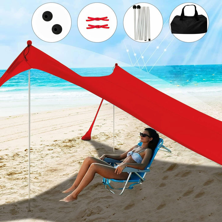 Strand Schatten Zelt Markise 4-5 Personen Strand Sonnencreme wasserdichte leichte Blockierung und el