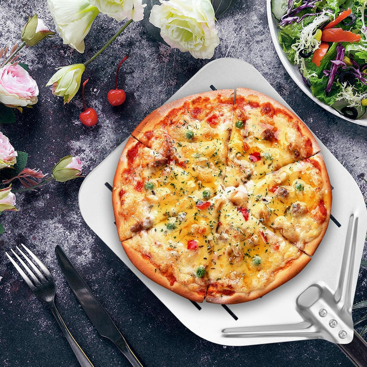 Pizzaschieber Pizzaschaufel 40 * 30cm 12 Zoll Pizza schieber，Leichten Gleiten auf Pizzastein Perfori