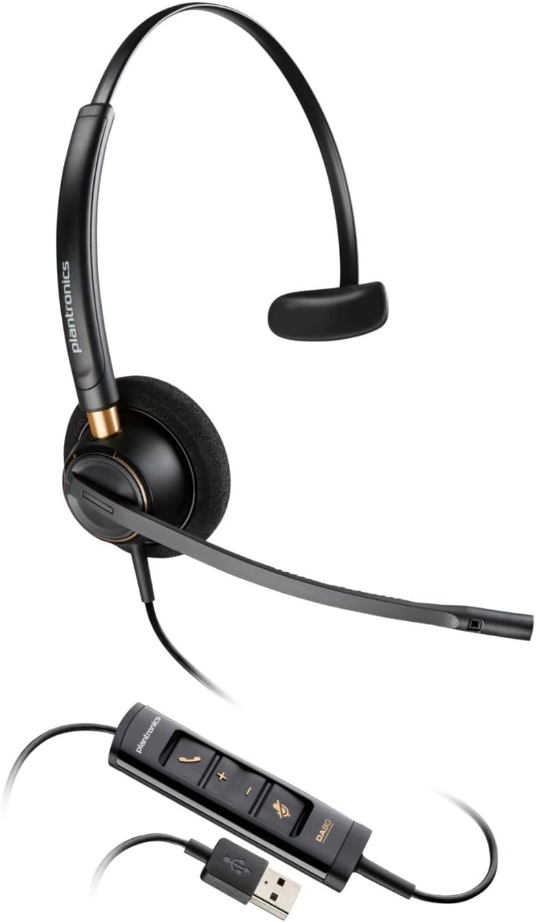 HP Poly EncorePro 515-M 500 series Headset On-Ear kabelgebunden USB-A Schwarz Zertifiziert für Micro