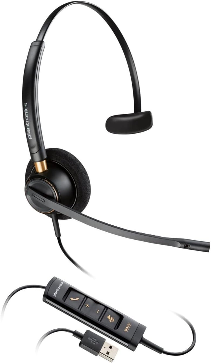 HP Poly EncorePro 515-M 500 series Headset On-Ear kabelgebunden USB-A Schwarz Zertifiziert für Micro