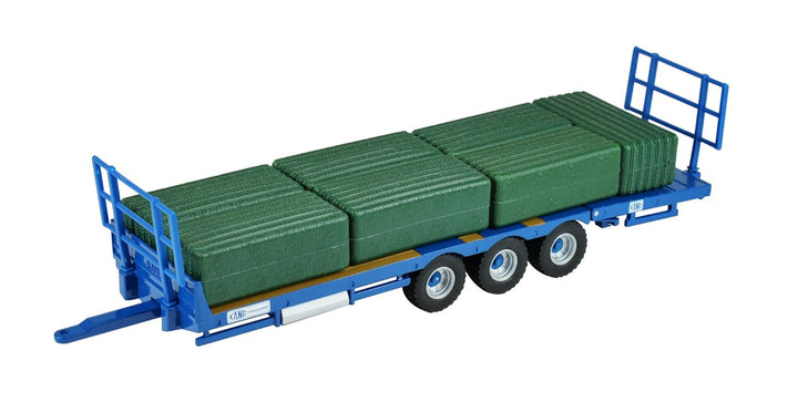 Kane Ballenanhänger, Britains Trecker Modell Spielzeug im blauen Design für den Transport von Heubal