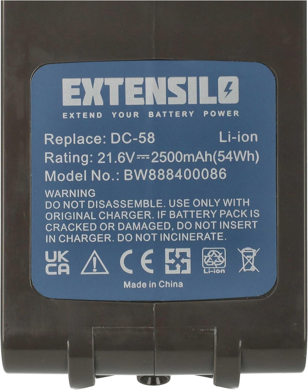 1x Akku Ersatz für Dyson 967810-23 | 967810-21 für Staubsauger Schwarz (2500 mAh, 21,6 V, Li-Ion)