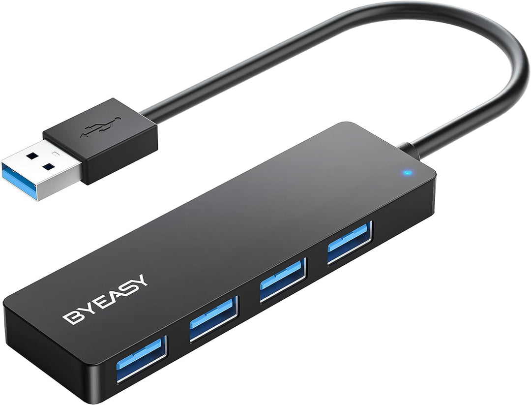 BYEASY USB Hub 3.0, Ultra Slim Multiport Hub 4 Ports USB 3.0 Adapter für iMac Pro, MacBook Air, Mac