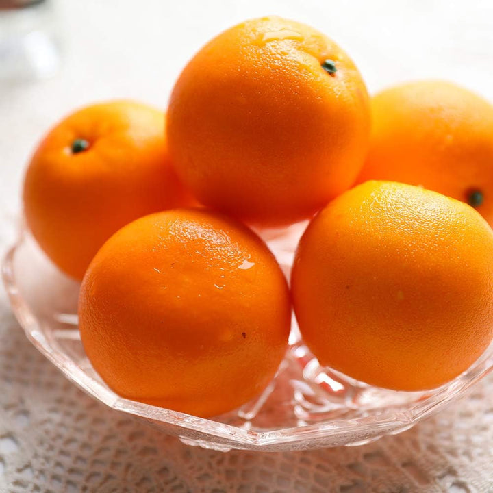 Veryhome 6 Stück künstliche orangefarbene künstliche Früchte aus Kunststoff für Zuhause, Haus, Küche