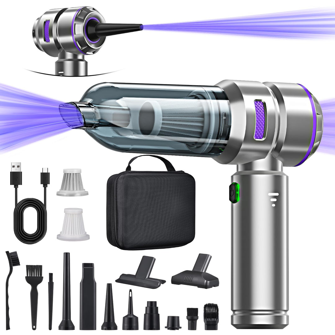 3-in-1 Handstaubsauger Akku,Auto Staubsauger Stark,18000PA Handstaubsauger Kabellos,3-Gang 200000 U/