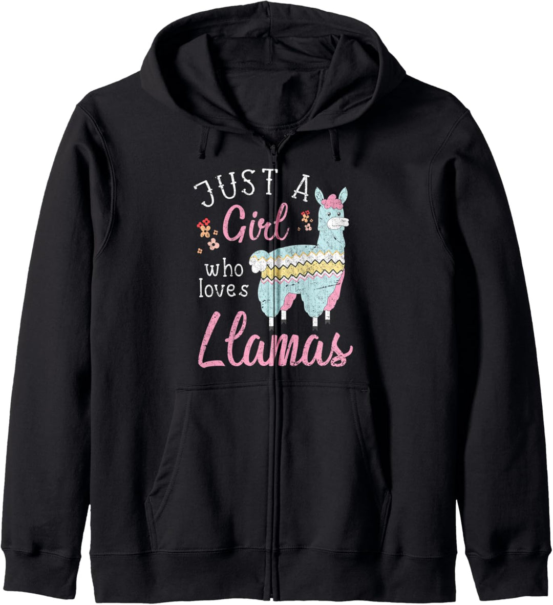 Nur ein Mädchen das Lamas liebt Alpaka Tier Lama Kapuzenjacke