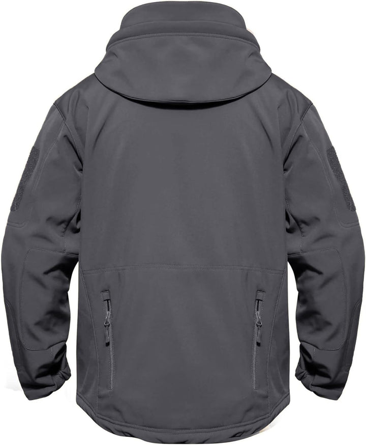 KEFITEVD Tactical Softshell Jacke Herren Fleece Gefüttert Wasserabweisend Atmungsaktiv Outdoorjacke