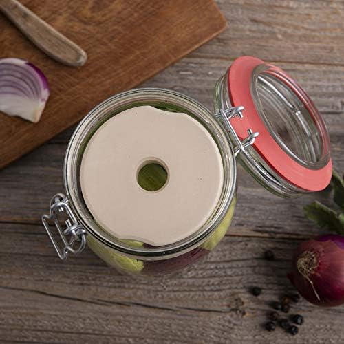 Drahtbügelglas+Beschwerungsstein - 4er Set - /Sauerkraut, Kimchi, Gemüse fermentieren im 4er Pack