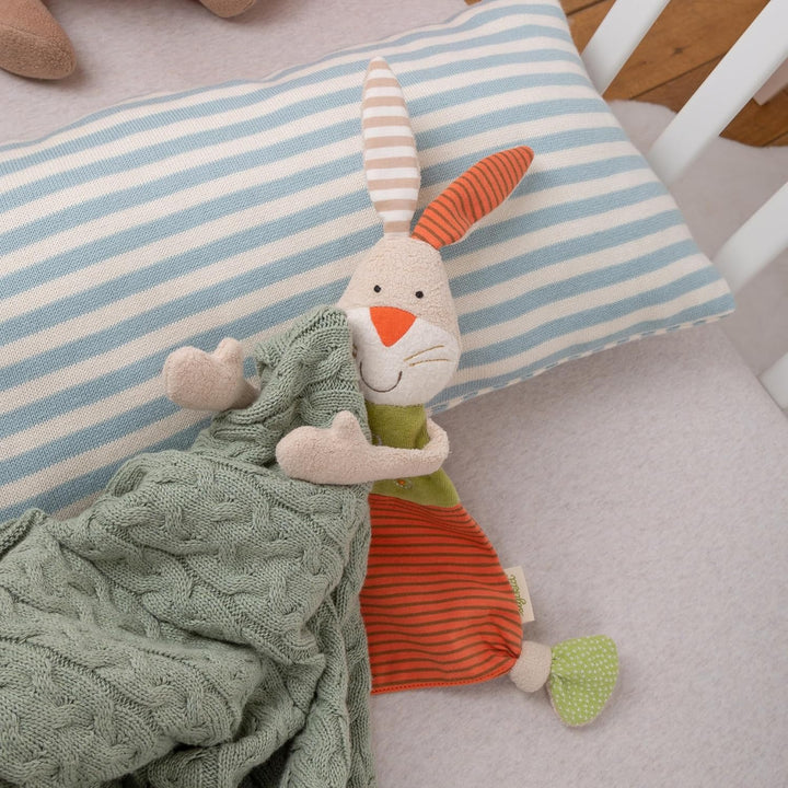 SIGIKID 48921 Schnuffeltuch Hase Green Mädchen und Jungen Babyspielzeug empfohlen ab Geburt mehrfarb