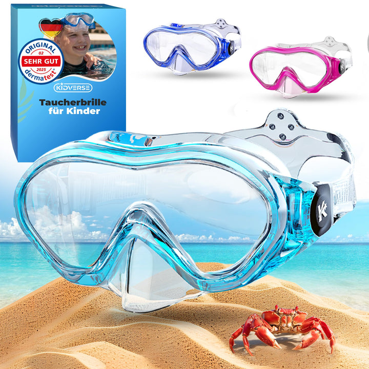 KIDVERSE Schnorchelset Kinder - Taucherbrille mit Schnorchel für Mädchen & Jungen - Taucherbrille mi