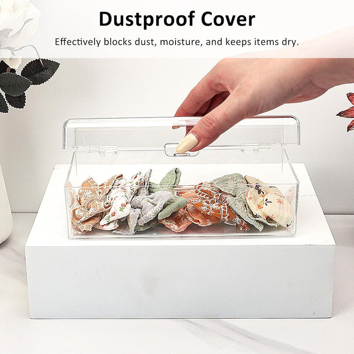 JessLab Haarschmuck Organizer für Mädchen, Acryl-behälter mit Fächern für Haargummis, Spangen und Sc