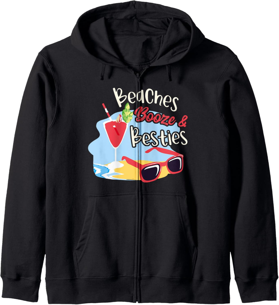 Beaches Booze & Besties Girls Trip Weekend Friends Cool Kapuzenjacke