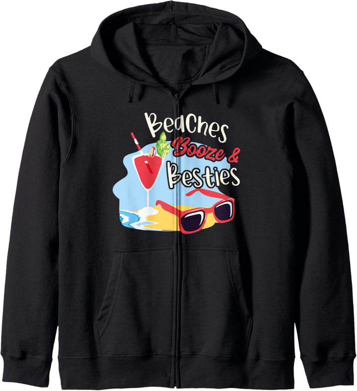 Beaches Booze & Besties Girls Trip Weekend Friends Cool Kapuzenjacke