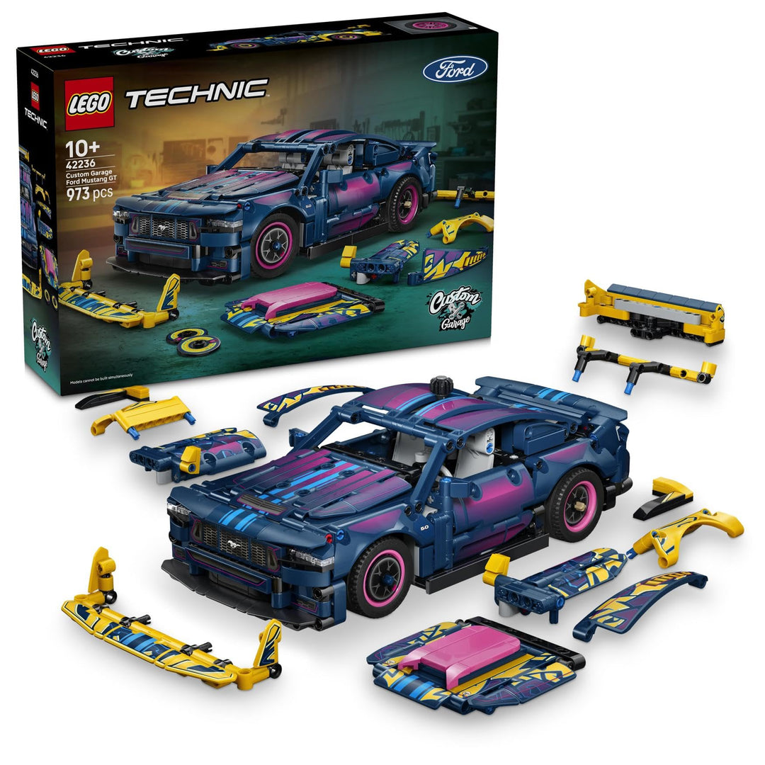 LEGO Technic Ford Mustang GT Auto aus der Tuning-Werkstatt - anpassbares Spielzeugauto - Flitzer mit