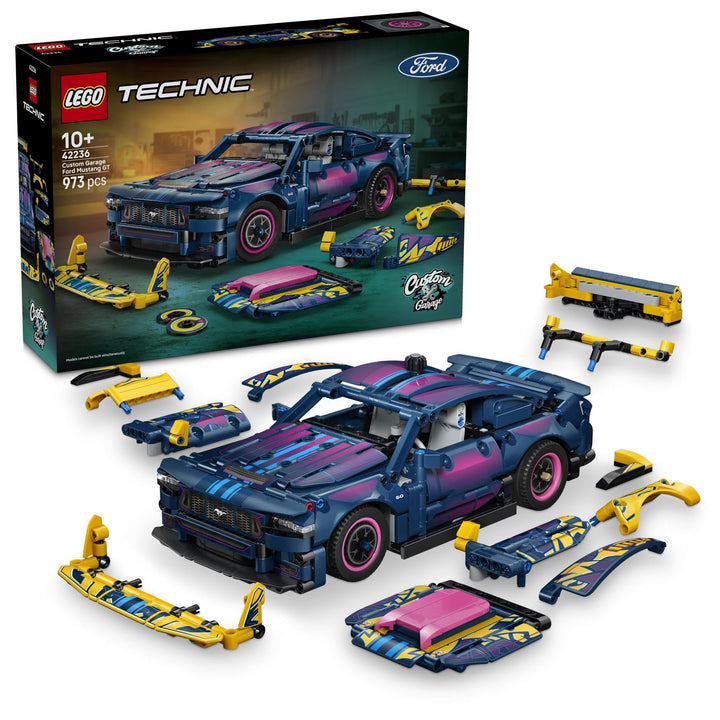 LEGO Technic Ford Mustang GT Auto aus der Tuning-Werkstatt - anpassbares Spielzeugauto - Flitzer mit