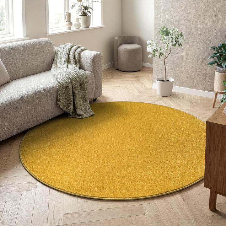 SANAT Kurzflor Teppich Wohnzimmer - Uni Modern Teppiche fürs Schlafzimmer, Arbeitszimmer, Büro, Flur