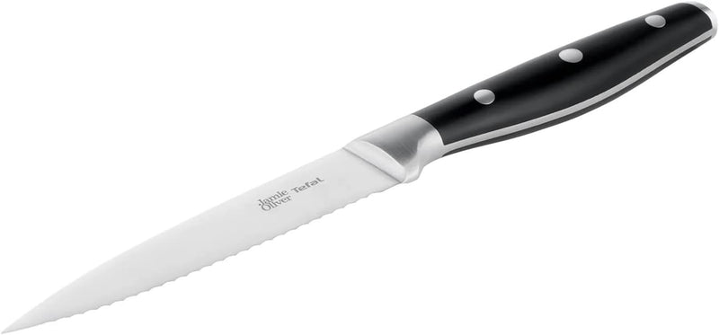 Tefal Jamie Oliver K26708 Steakmesserset 24cm 4-teilig, Edelstahl Steakbesteck Set für 4 Personen, S