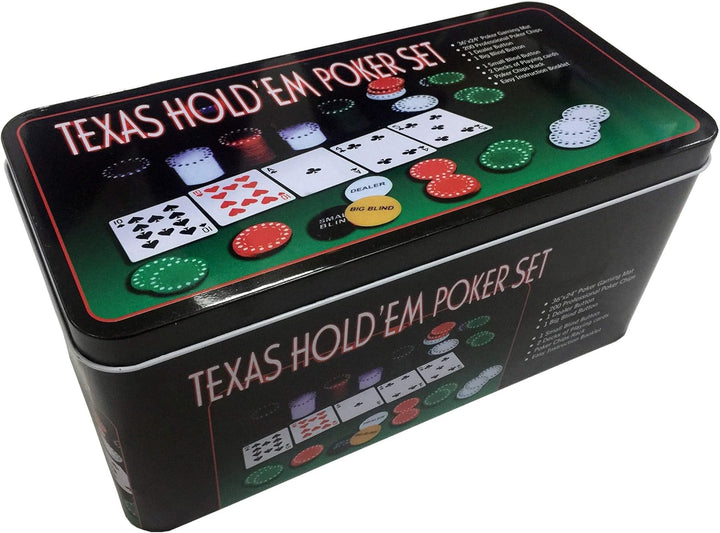 AK Sport 0603013 Texas Hold‘Em Poker Set, Schwarz